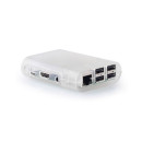Корпус ACD RA076 Transparent ABS Plastic Injection Molding case with Stripe for Raspberry Pi 3 B (прозрачный, овальный на винтах)(RASP1795) (494149)
