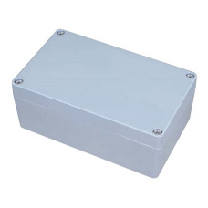 Корпус ACD XG387  Metal case IP65, 200*120*80mm, металлический, 3 отверстия (28 + 28 + 23мм) с резиновыми заглушками, цвет серебристый, совместим с Raspberry Pi 3B, 3B+, 4, Orange Pi {12}