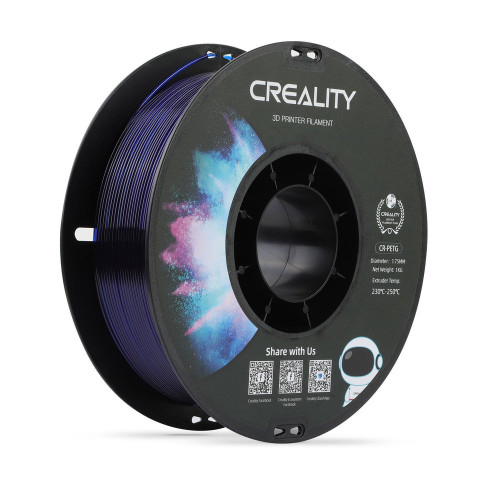 Пластик для 3D принтеров Creality CR-PETG 1.75 мм, 1 кг, прозрачный синий